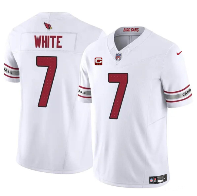 Men's Arizona Cardinals #7 Kyzir White White 2024 F.U.S.E. With 2-Star C Patch Vapor Untouchable Limited Football Stitched Jersey